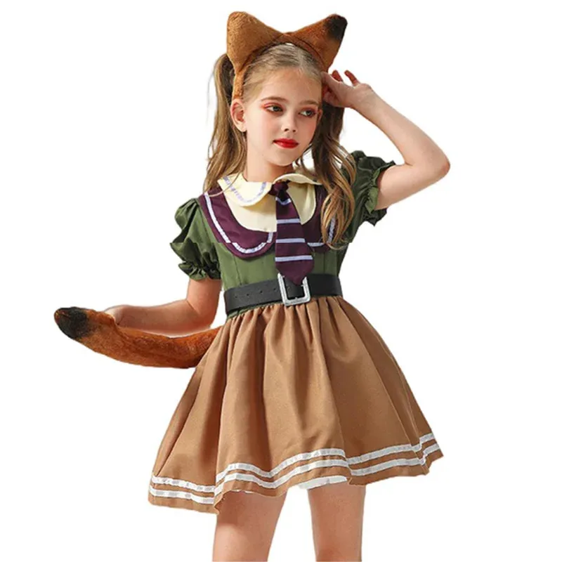 

asdh8@Cartoon Zoo cosplay Nick Dresses Clothing party Disguise Roleplay Costume Girl Outfit Halloween Carnival Sui
