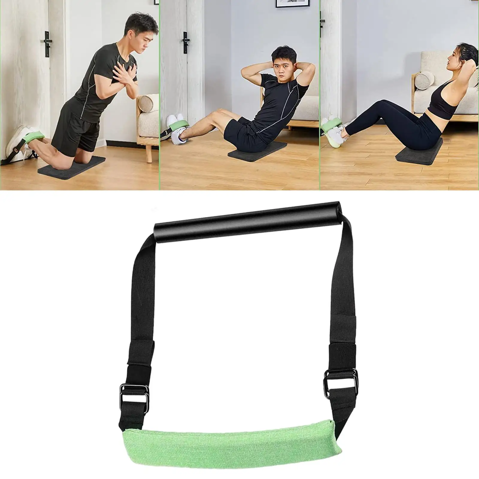 Hamstring Curl Strap Exercise Curl Ab Leg Equipment Door Anchor Abdominal Sit Up Assistant Bar for Strength Training