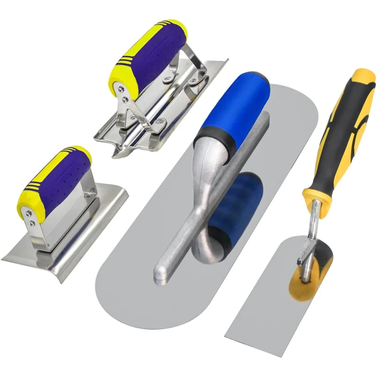 

ABUI-Masonry Construction Kit Including Concrete Tools Set Pool Trowel, Margin Trowel, Edger, Groover, And Stucco Cement