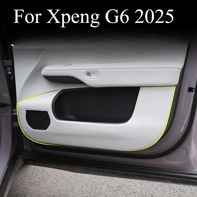 

For Xpeng G6 2025 Door Kick Guard Panel Protection Film - OEM Color Leather | Scratch-Proof Interior Car Door Pad Trim