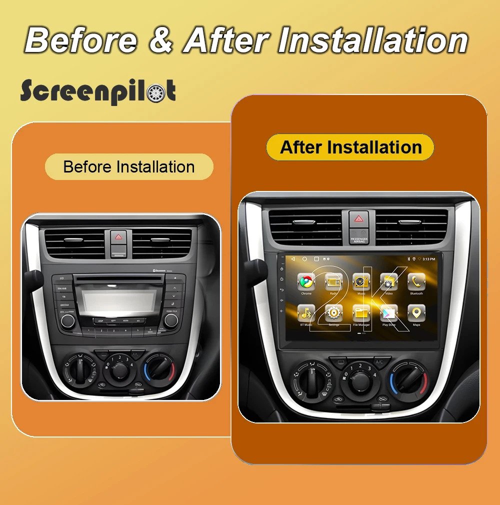 Android 16 Car Radio Stereo For Suzuki Celerio Alto 2015 2016 2017 2018 2K QLED Multimidia Player GPS Carplay Android Auto 8Core