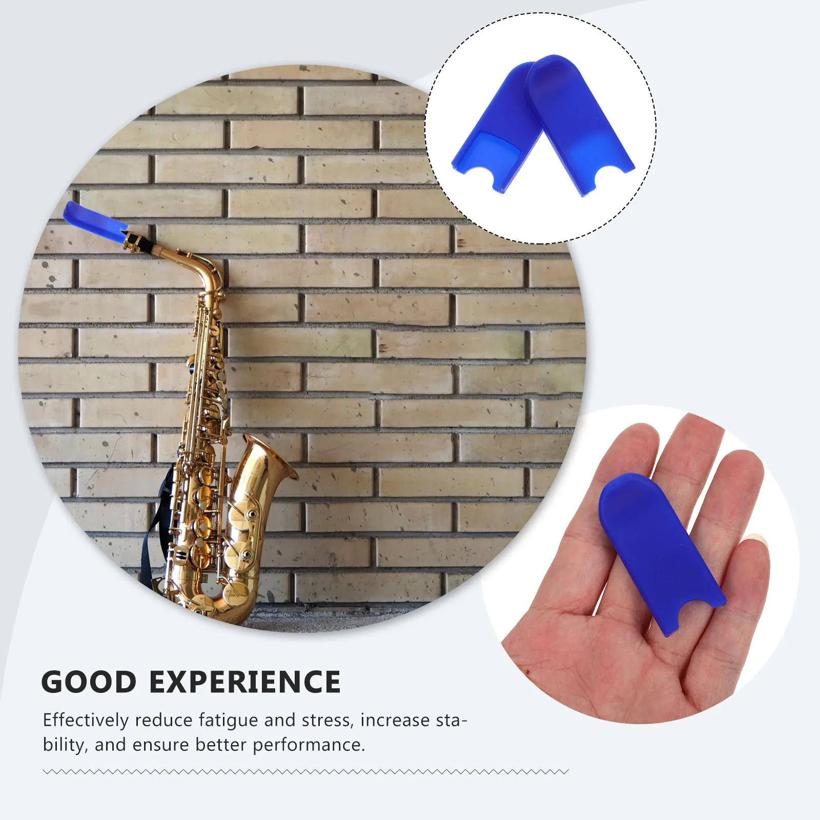 

2Pcs Premium Saxophone Thumb Cushion Soft Skin-Friendly Thumb Rest Mat for Saxophone Instrument Accessory Fatigue Reduction