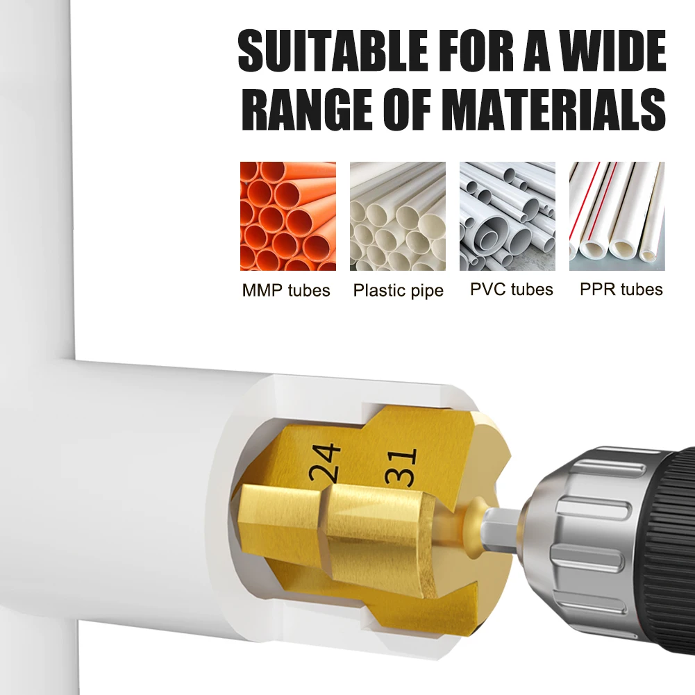 1–3 Stück PPR-Hebe-, Stufenbohrer, Sechskantschaft-Wasserrohr-Verbindungswerkzeug, 20/25/32 mm