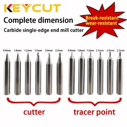 Breakage resistant wear resistant single edge end mill cutter for Wenxing DEFU Manual Vertical Key Machine Locksmith Tools