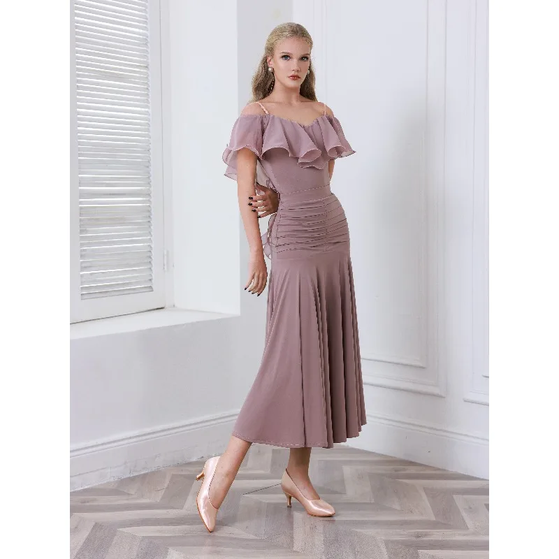 Customized TID Modern Dance Half Skirt for Women National Standard Social Dance Practice Dress Adult Daily Dancer Wear