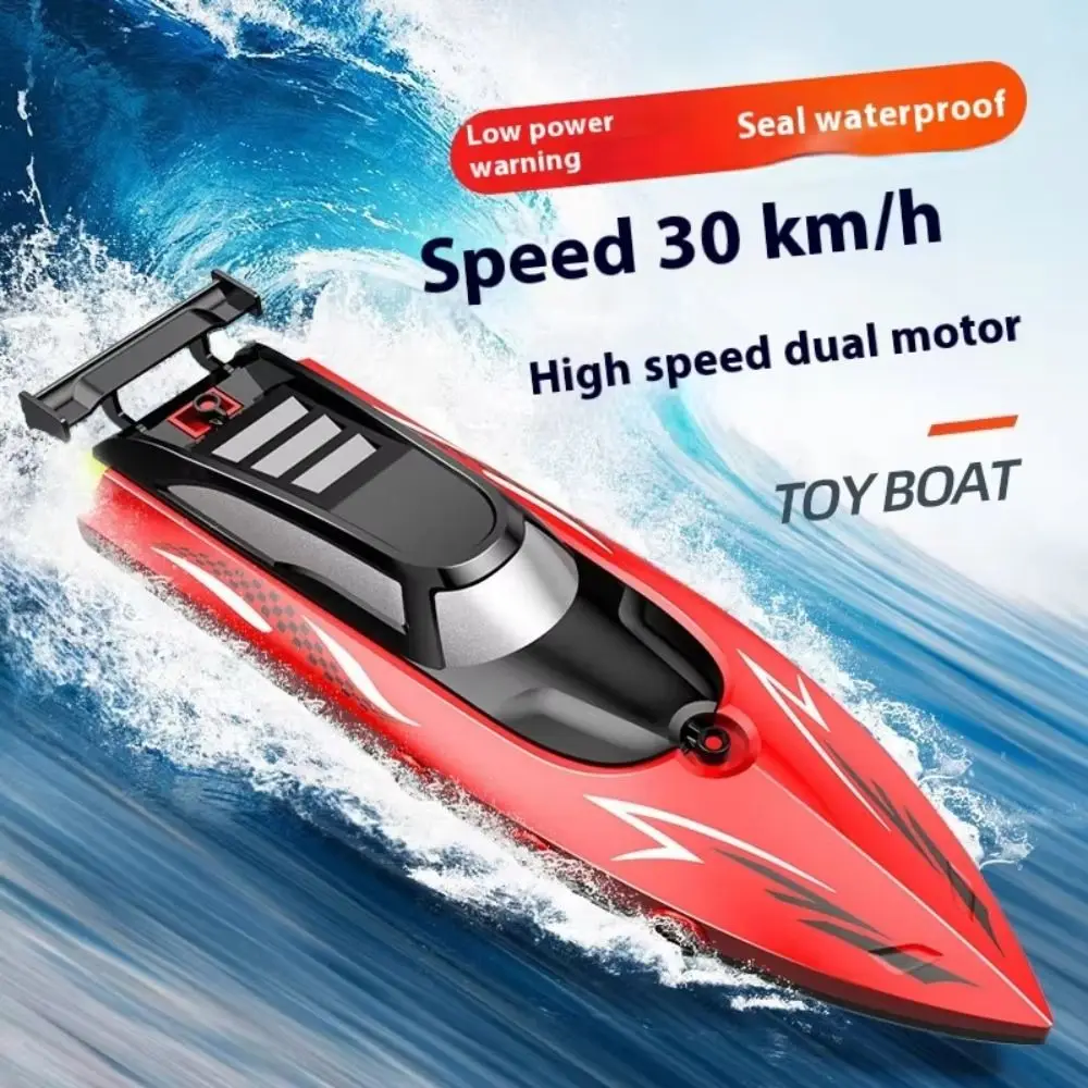 Hoge snelheid afstandsbediening boot elektrische waterscooter dubbele motoren op afstand bestuurbaar Vesse-model LED-licht Mini Rc-boot jongens meisjes