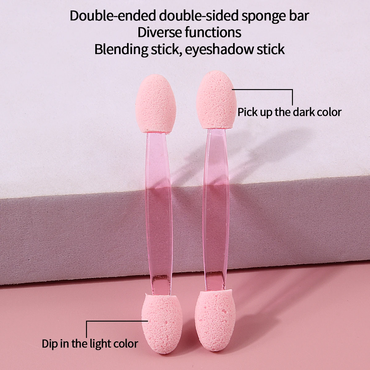コストパフォーマンスが高く！ 50本のピンクの双頭アイシャドウスティックは超ポータブルで、初心者のアイメイクの必需品です。