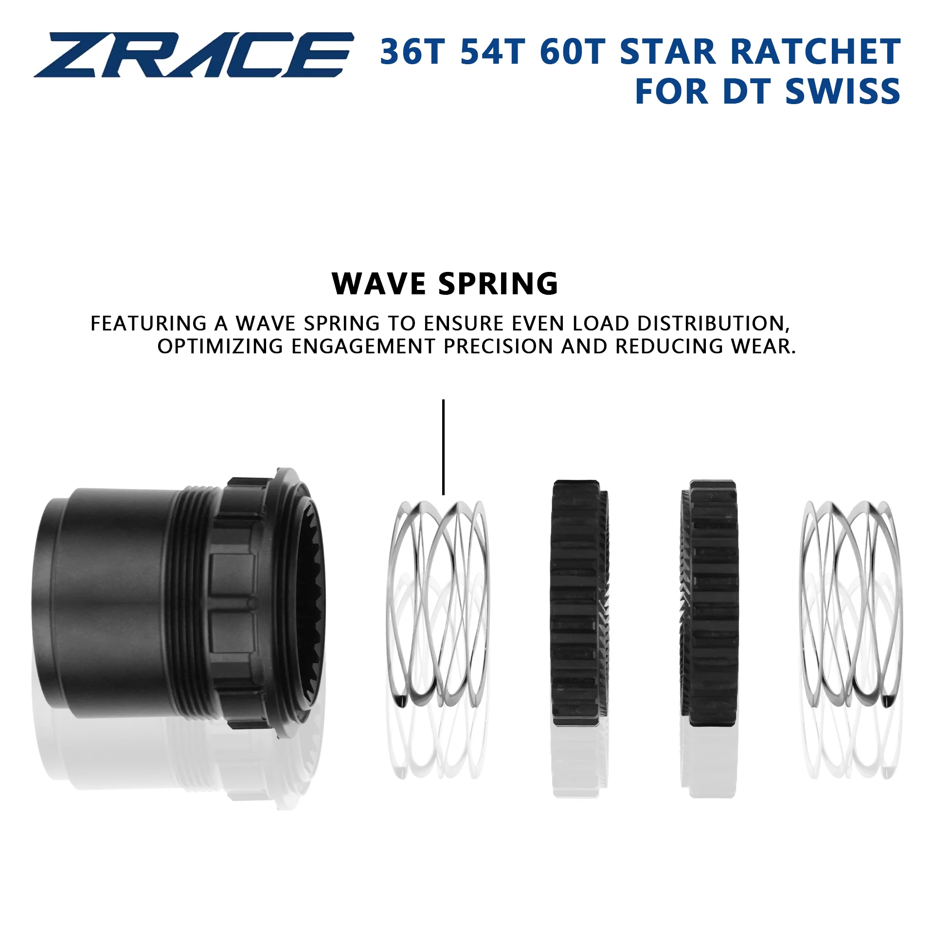 ZRACE Star Ratchet DLC Coated 36T 54T 60T Upgrade Service Kit for DT Swiss 180 240 350 Rear Hub High Engagement Replacement Part