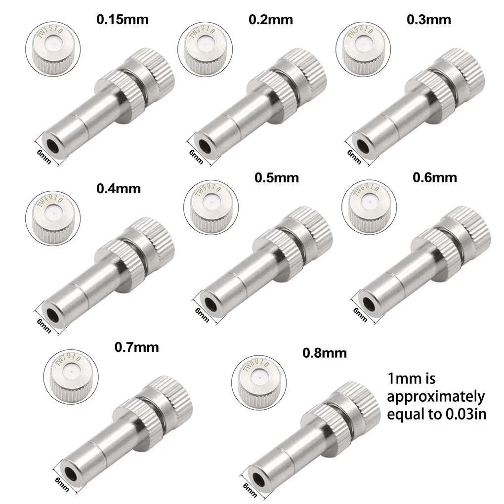 6mm Misting Nozzle Mist Sprayer Atomizing Spray Nozzles Spare Parts