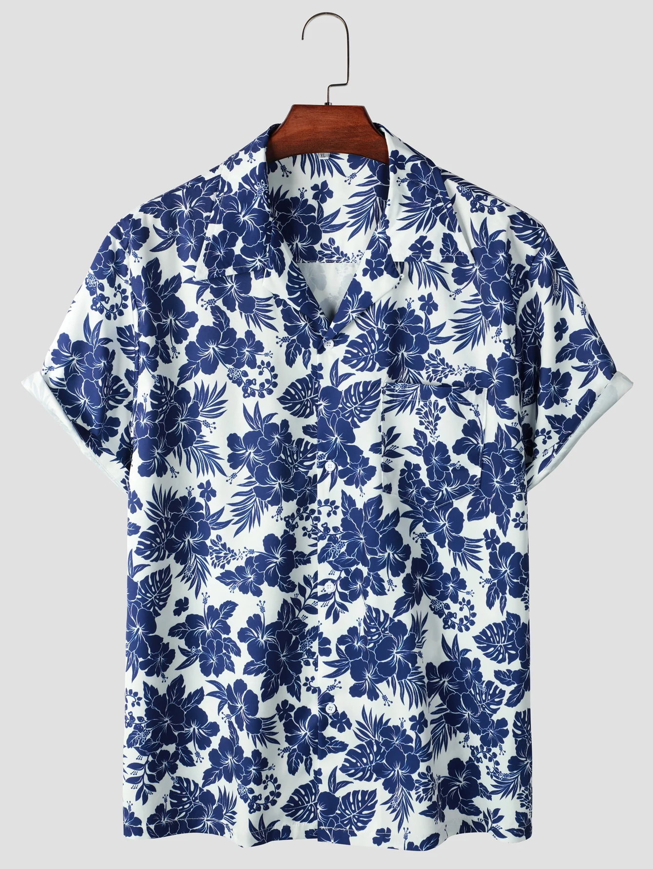 Men\'s Hawaiian Shirt - Perfect For Summer Vacation And Casual Wear, Short Sleeve Button Up With Chest Pocket And Stylish Graphic