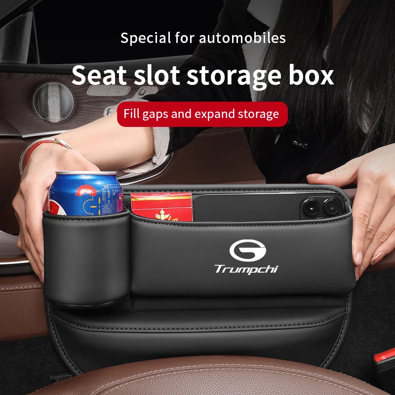 Leather Car Seat Sewn Gap Crevice Slot Storage Box Cup Holder For Trumpchi GAC Ga3 Ga4 Ga6 M6 S7 M8 E9 ES9 Gm8 Gs3 Gs4 Gs5