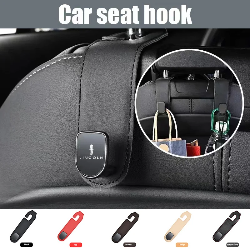 For Lincoln Aviator MKX ZEPHYR MKC MKZ Car Headrest Hook Premium Rear Seat Hanging Hook Large Load-Bearing Hook car accessories