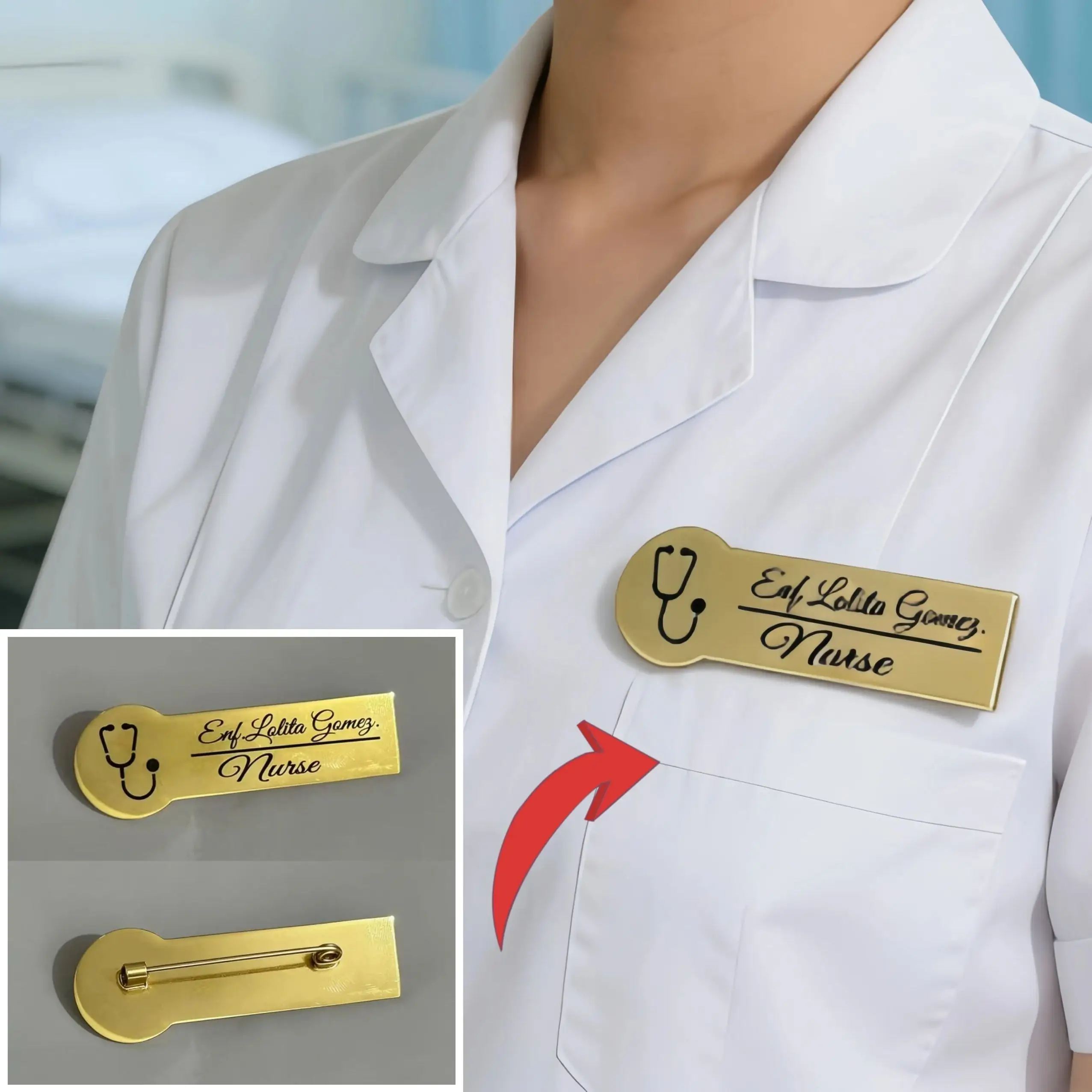 

Металлическая бирка-бейдж 15*60 мм с лазерной гравировкой: ваш текст, логотип, идентификационная табличка, именной значок