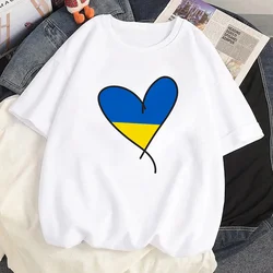 Ukraini Ukraine Flag t-shirt female y2k clothes streetwear aesthetic casual couple  t shirt crop top streetwear