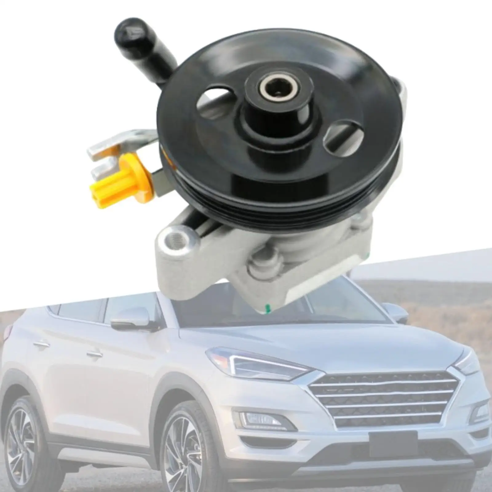 

Power Steering Pump W/Pulley Compatible 57100-2E000 Simple Installation Spare Parts Sturdy Black Accessory for Sportage