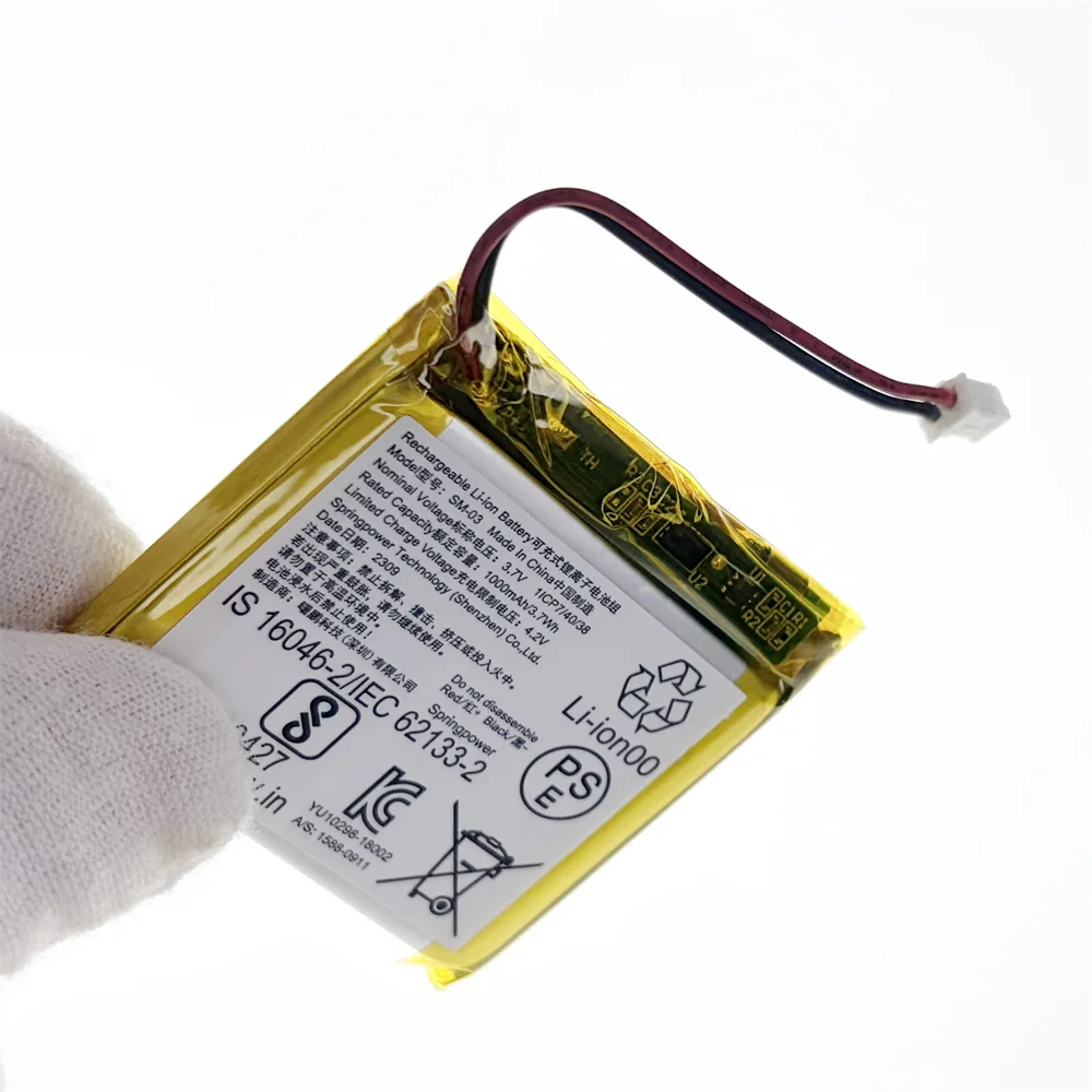 Genuine SM-03 Replacement Battery For Sony WH-1000xM3,WH-1000XM4,WH-CH710N/B, WH-XB900, WH-XB900N 723741 For WH-1000XM5 Batteria