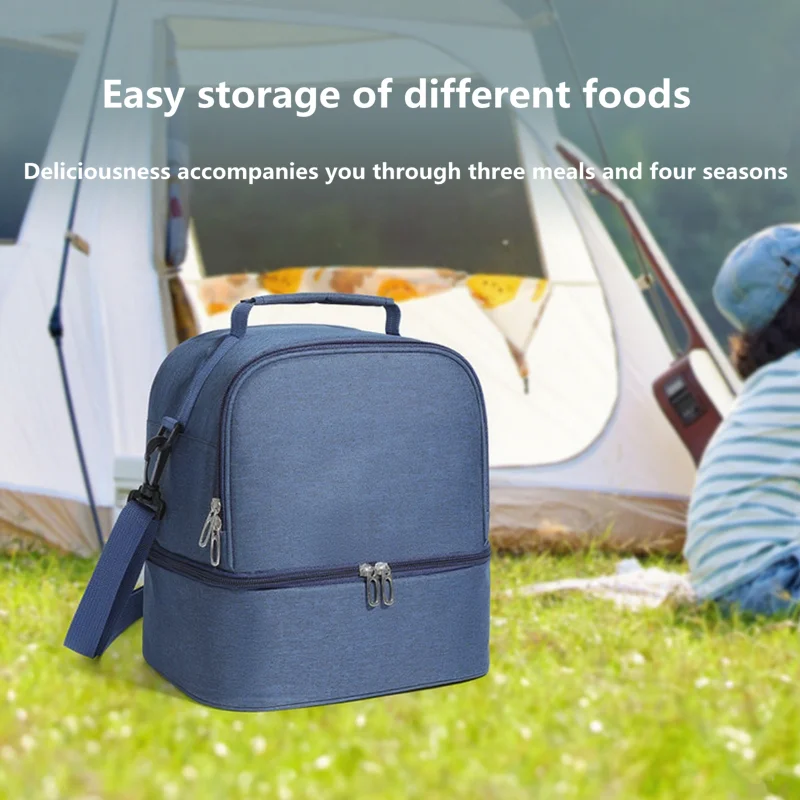 New Fashionable Cationic Lunch Bag for Work Lunching School Tote Insulated Ice Storage Cooler Food Bags Large Women's Bag