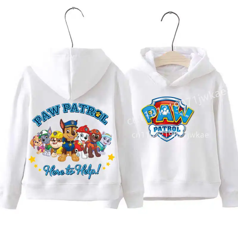 Toddler Boys Girls Casual Pullover Sweatshirt Soft Cozy Top PAW Patrol on Patrol Front and Back Patterns Print Hoodie for Kids