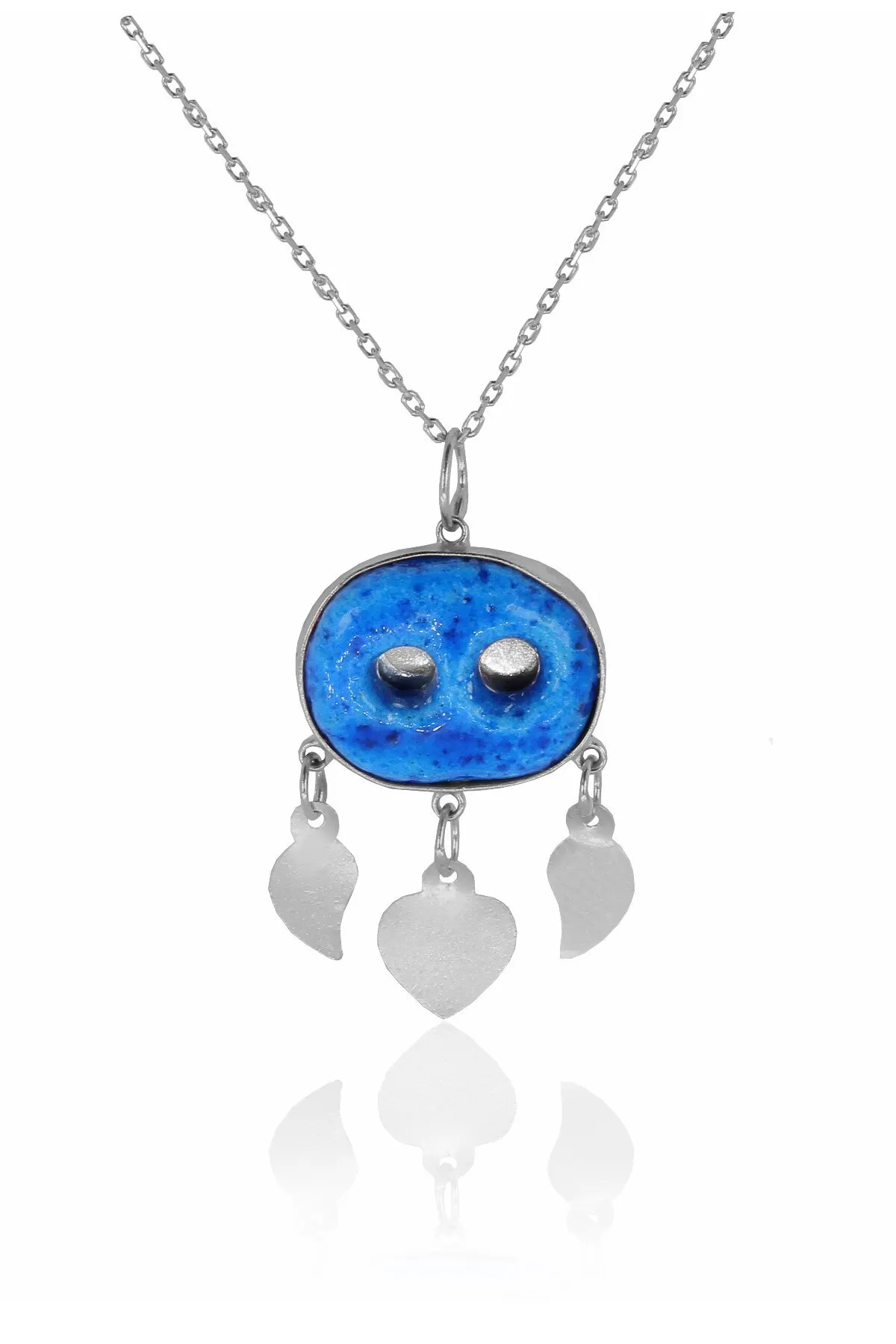 Evil eye bead necklace Ancient Syriac 925 sterling turkish series Silver Bubble goth choker women neck chain halloween jewelry