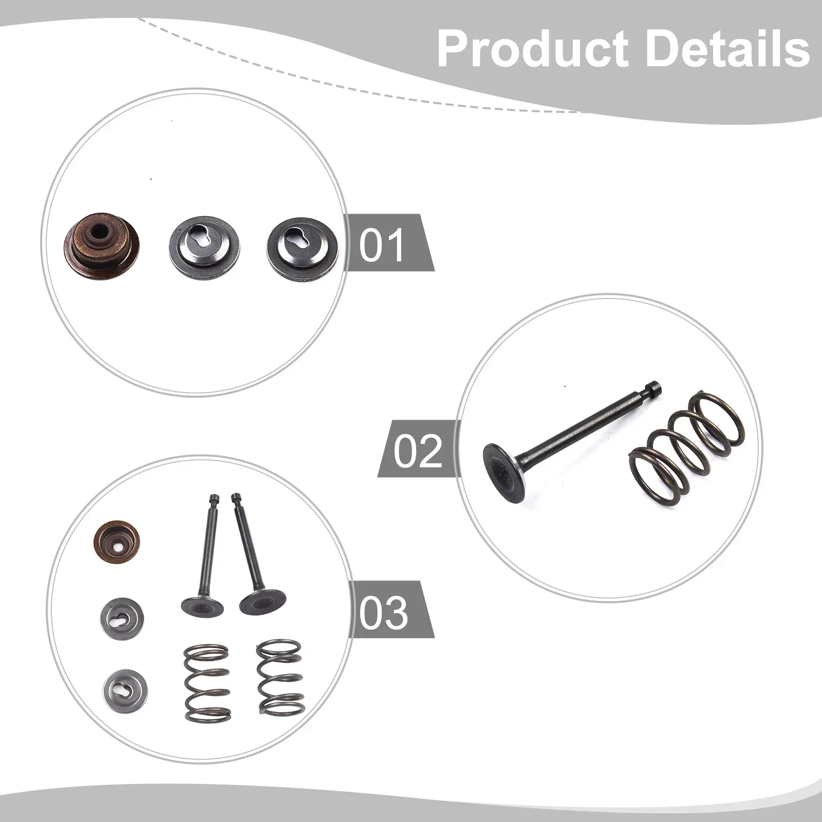 Achieve A Reliable And Powerful For Honda GX35 Engine Intake Valve Exhaust Valve Springs Retainers And Seal Provided