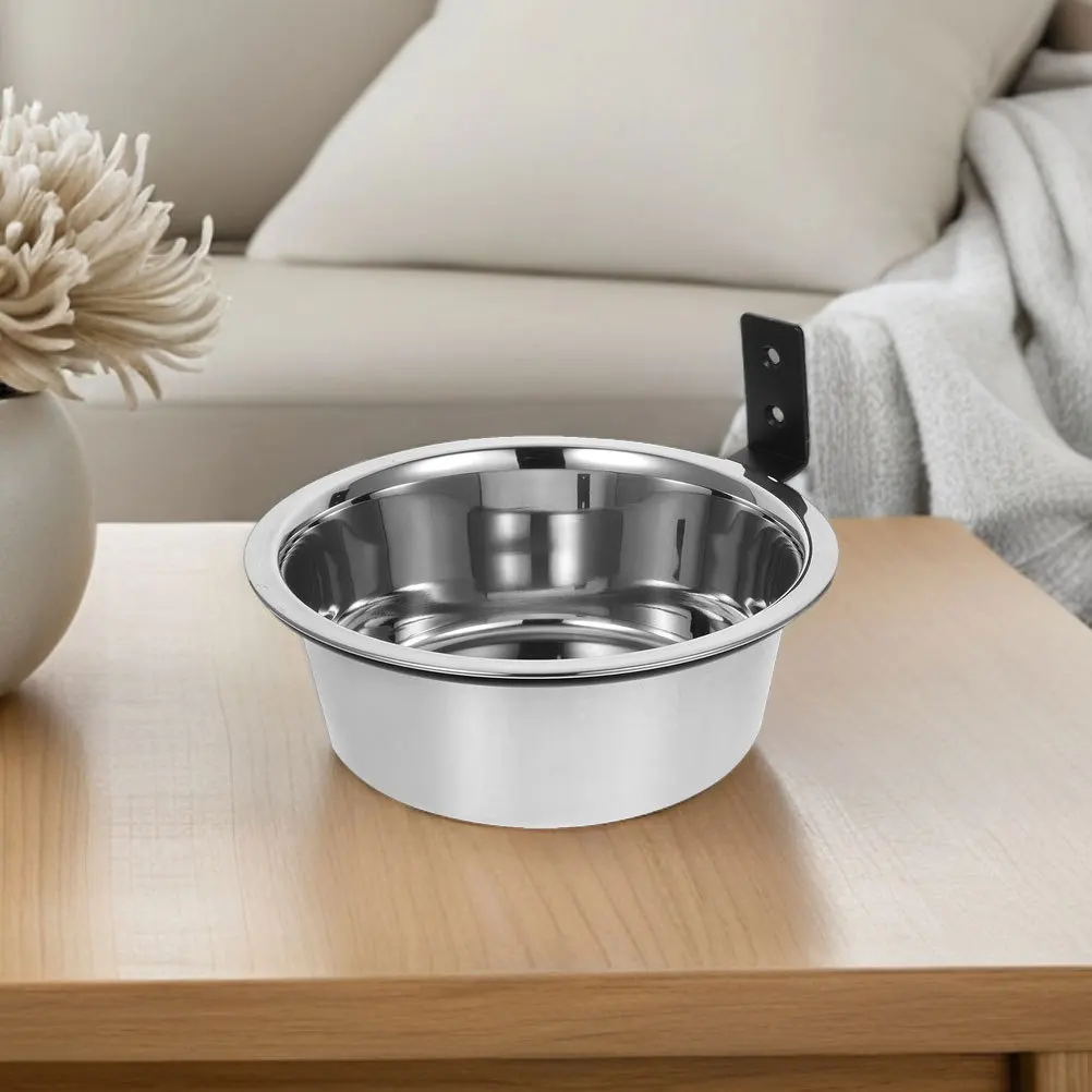 

2Sets Stainless Steel Dog Bowls Wall Mounted Elevated Pet Feeder Ideal for Crates Cages Outdoor Indoor Feeding Solutions