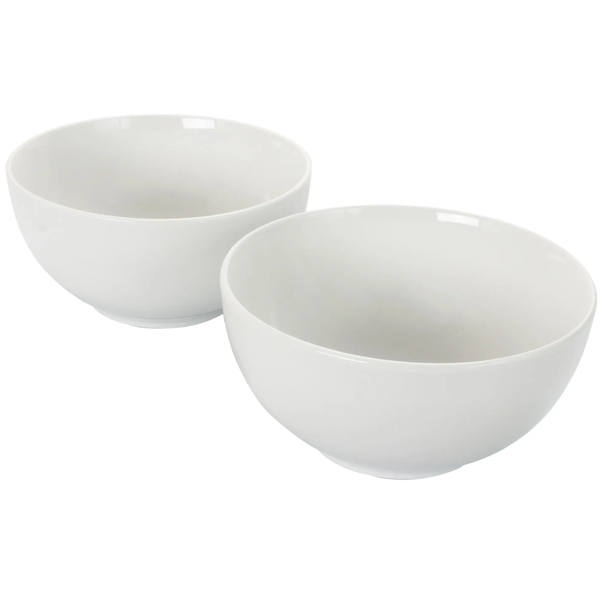 

Bistro-style white bowl set sold individually for versatile dining use