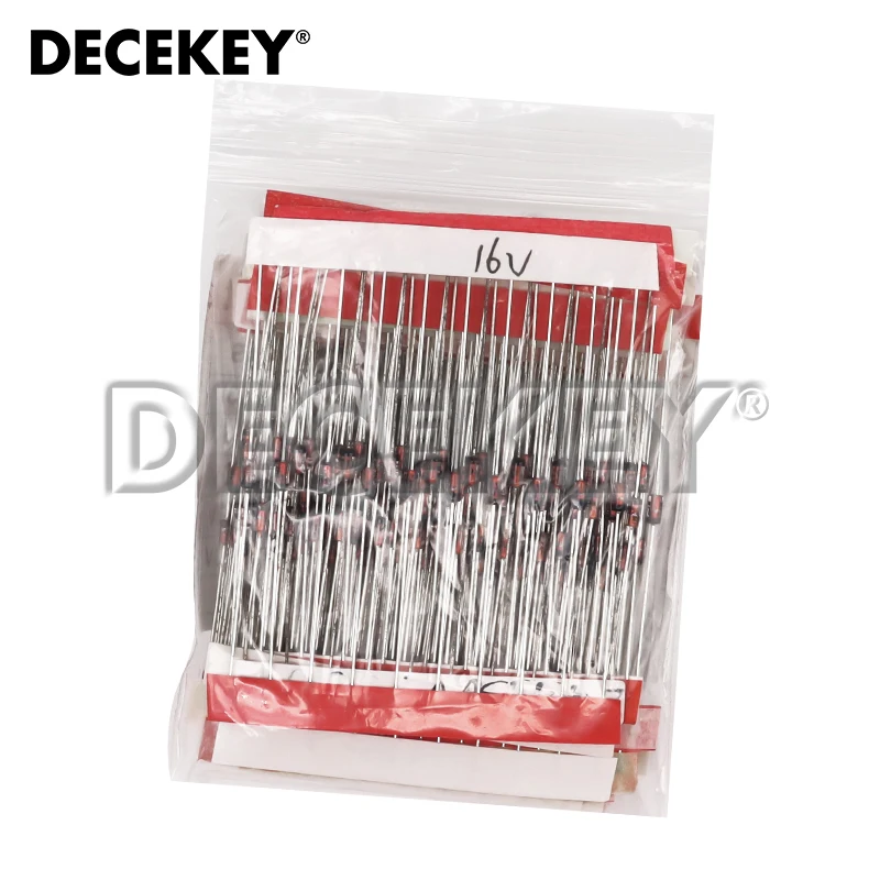 340pcs 1/2W Zener Diode Assorted Kit DO-35 0.5W 2V-47V 34Values Each 10pcs DIY Sample Set