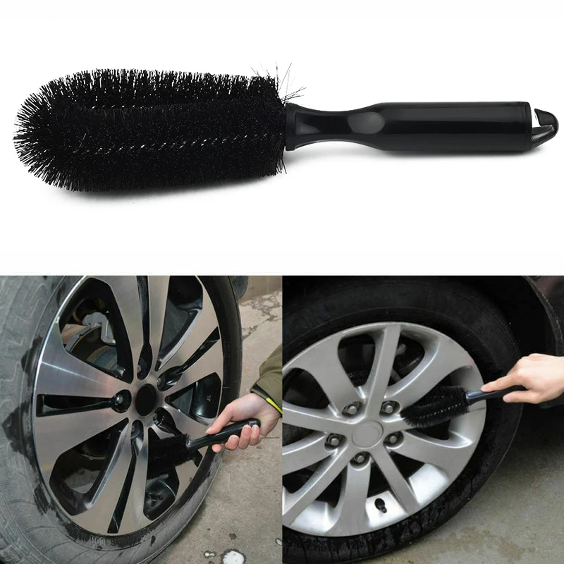 Car Wheel Cleaning Brush Tool Tire Washing Clean Tyre Alloy Soft Bristle Cleaner For Car Motorcycle Wheel Rim Tire Cleaning