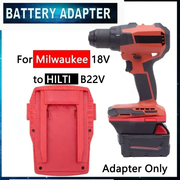 Adaptador Milwaukee 18v Bateria de Íon-lítio Converter para Hilti B22 22v Bateria sem Fio Chave de Fenda Elétrica Conversor de Ferramenta Elétrica