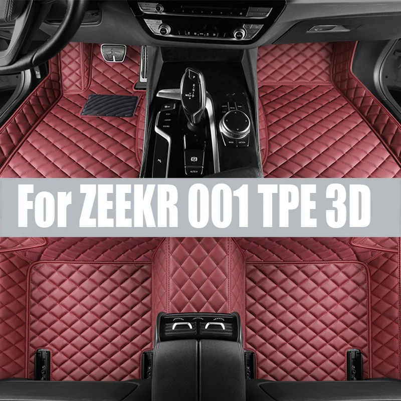 for ZEEKR 001 TPE 3D Floor Mats Trunk Pad Foot Mat Odorless Tray Car trunk mat Fit Left Hand Driver