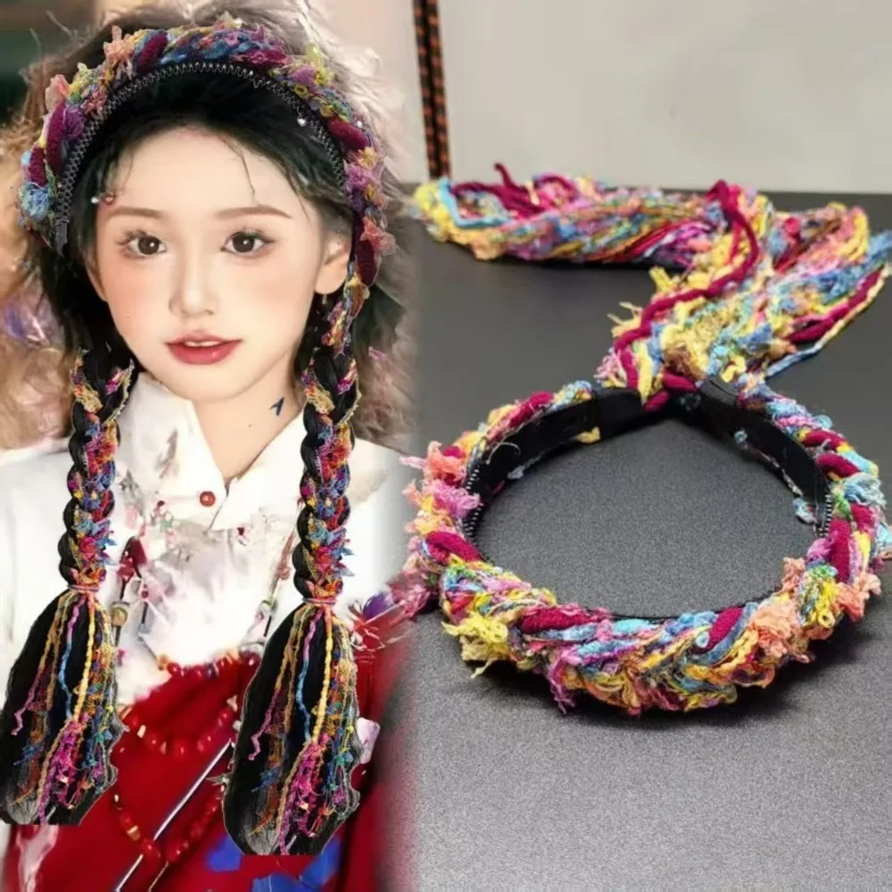 tiara-de-cabelo-estilo-boho-chines-tibetano-com-franja-longa-e-cores-vibrantes-55cm-acessorio-para-rabo-de-cavalo-trancado