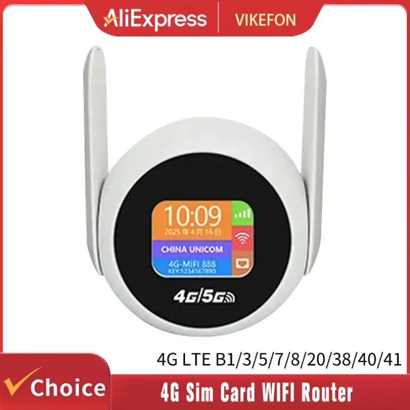 6 Wireless SIM Card Slot 4G LTE Router WiFi Router with Ethernet Port,Portable Pocket Mobile Hotspot for Home Travel Outdoor Use