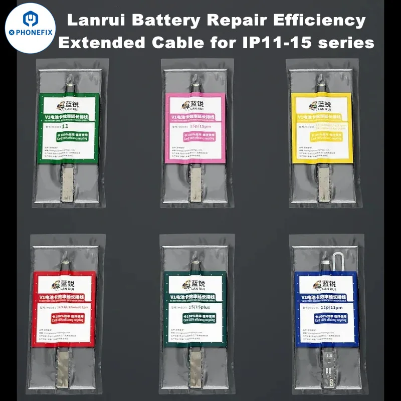 

Lanrui V1 Battery Repair Efficiency Cable Can Run Diagnostic Repair Battery Efficiency 100% Extended Flex For iPhone 11-15PROMAX