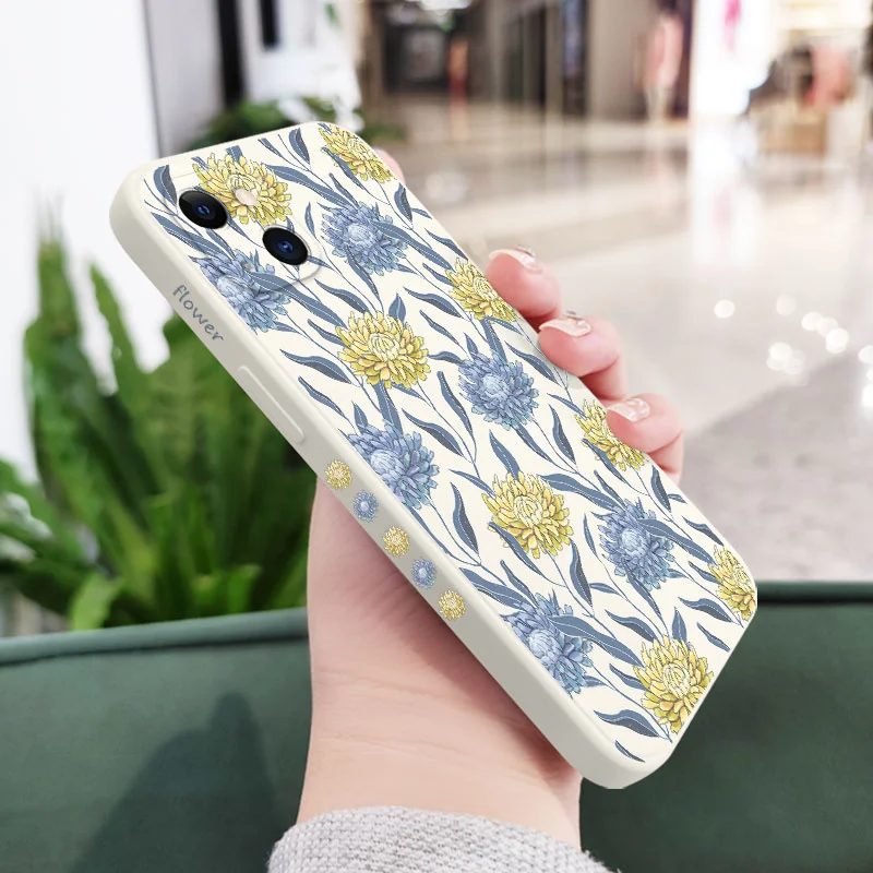 Custodia per telefono Firm Flowers per iPhone 16 15 14 13 12 11 Pro Max Mini X XR XS MAX Plus Cover