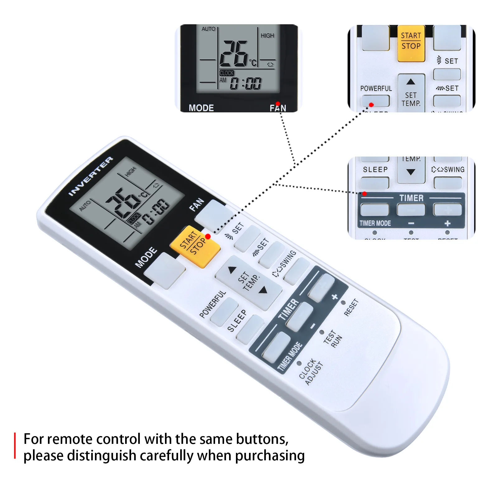 รีโมทคอนโทรลปรับเครื่องปรับอากาศแบบสากลสำหรับ AR-RAH1U AR-RAJ1E ฟูจิตสึ AR-RAH2E AR-RAH1E AR-RY13 AR-RY3 RY13 AR