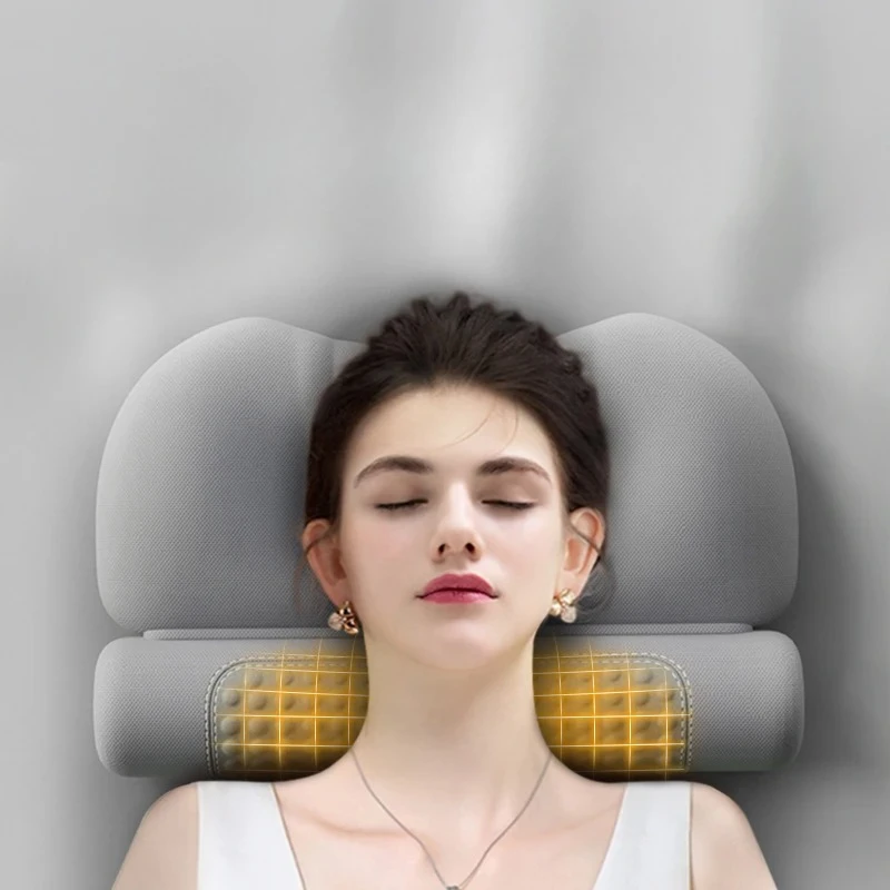 Memory Foam Moxibustion Neck Pillow, Heating Therapy for Cervical Pain Relief, Sleep Enhancing Pillow, Relaxation Aid