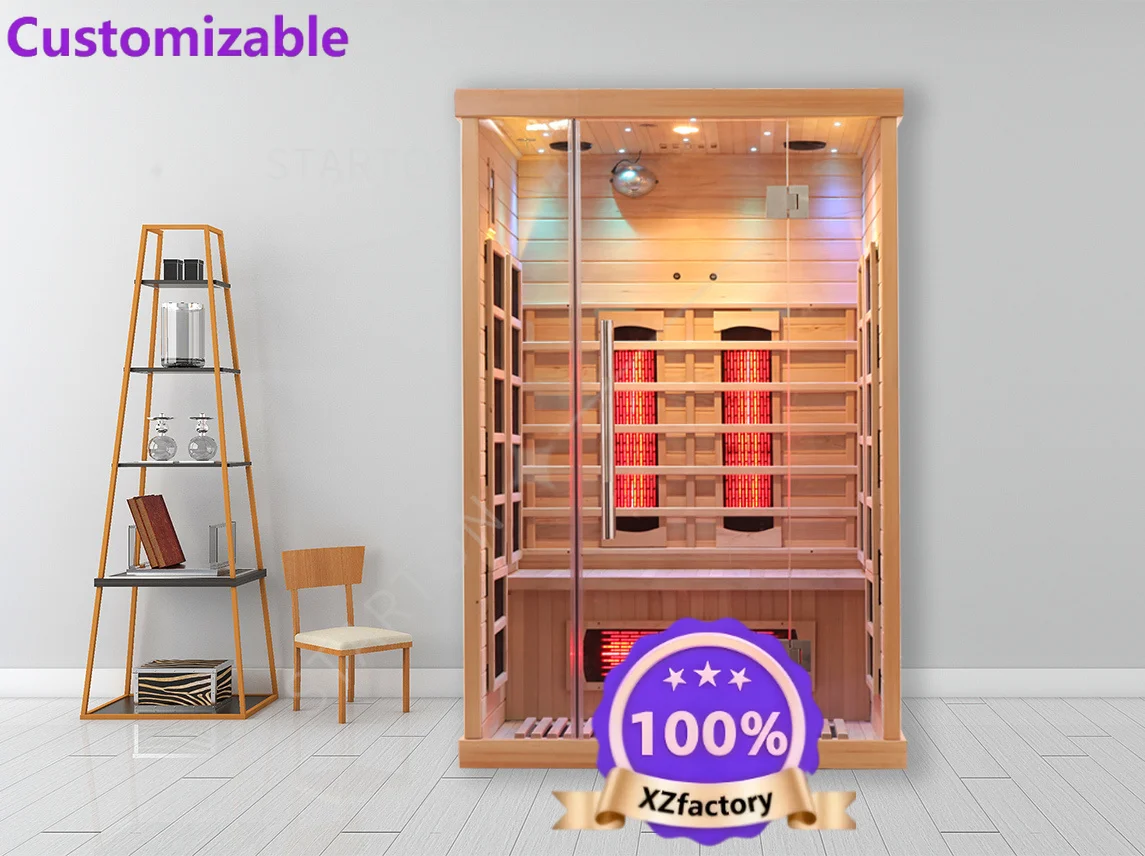 Factory Direct 2026 Sauna a Infrarossi Lontani in Legno e Fibra di Carbonio per Interni, a Spettro Completo e Basso EMF