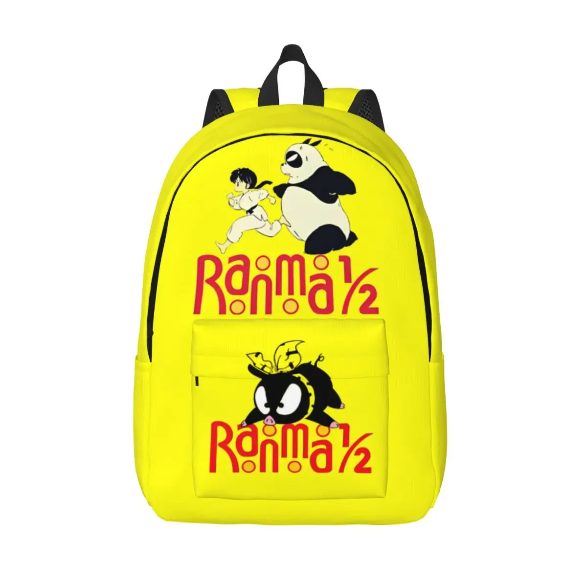 Pchan And Ranma 1/2 Logo Backpack for Men Women Teenage High School Work Daypack Laptop Computer Canvas Bags Lightweight