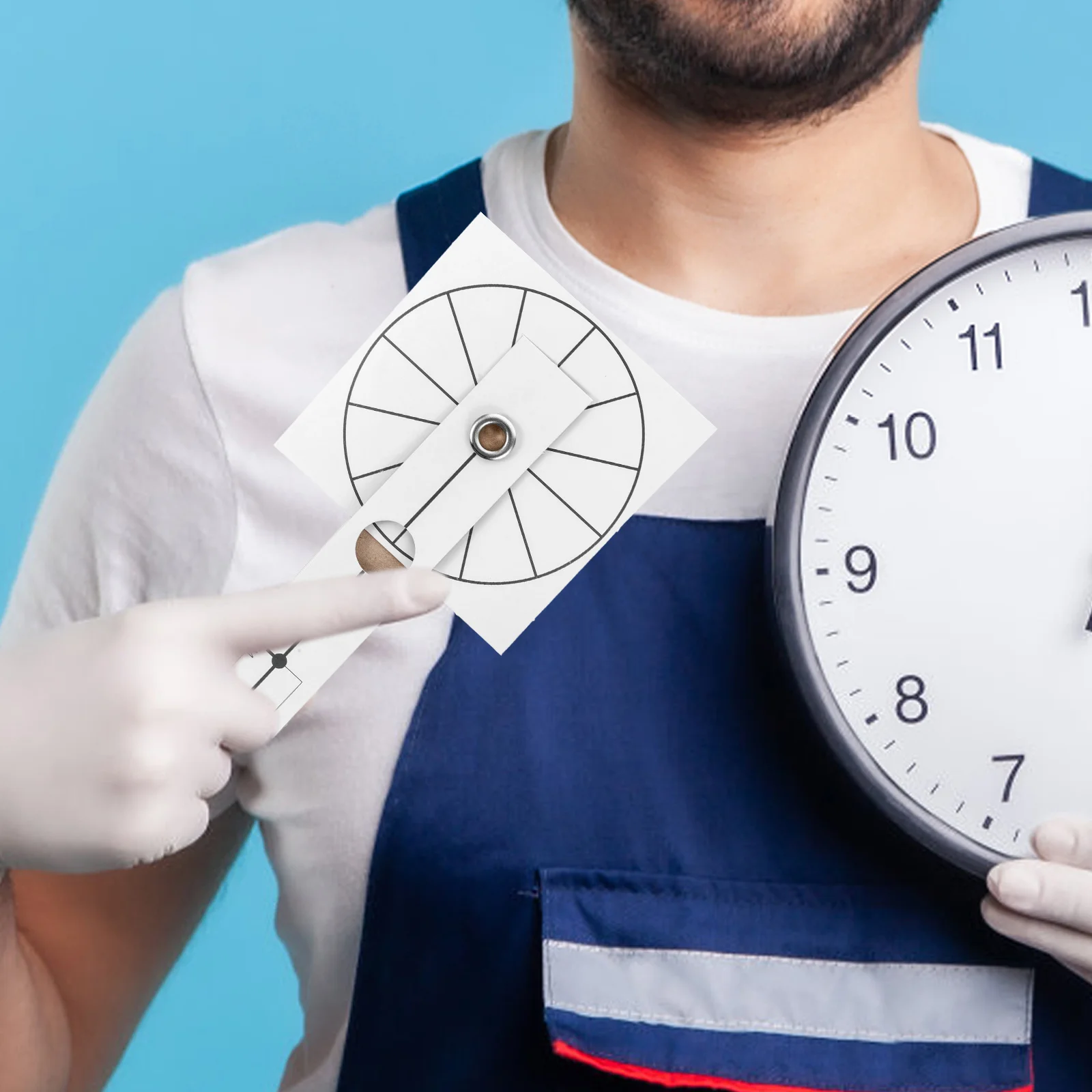 

8pcs Precise Assembly Paper Ruler Paper Ruler Wall Clock Scale Diy Wall Clock Measuring Decorative Assembly System