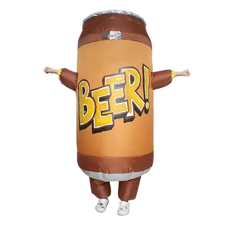 Adult Cartoon Burger/Coke/French Fries Inflatable Costume Halloween Cosplay Party Dress Performance Inflated Garment