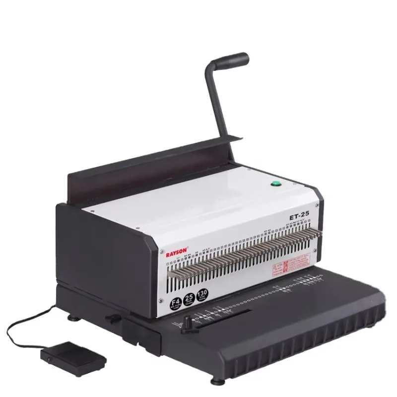 

Заводская машина для переплета календаря ET-25 Книга 3:1 Электрическая спиральная двойная переплетная машина