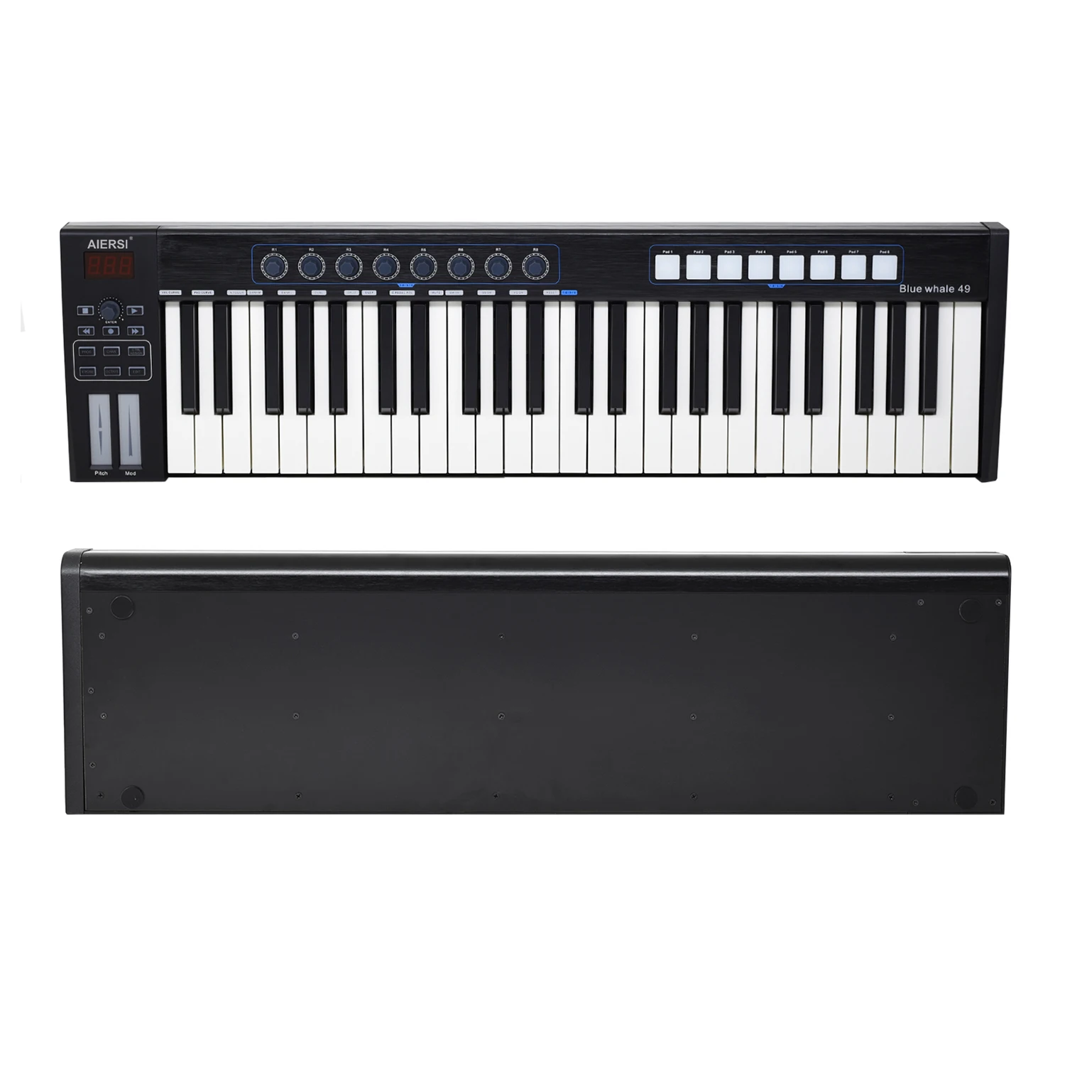 Aiersi brand USB MIDI pad controller mini piano keyboard 49 semi-weighted small keys midi keyboard piano