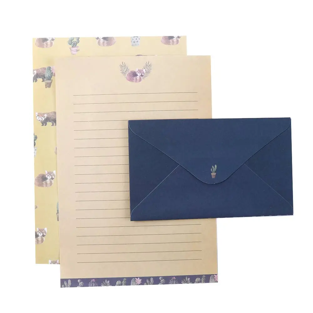 

Office Supplies Cartoon Beautiful Flower Letter Pad Different Style Envelope Letter Paper Stationery Paper Writing Paper