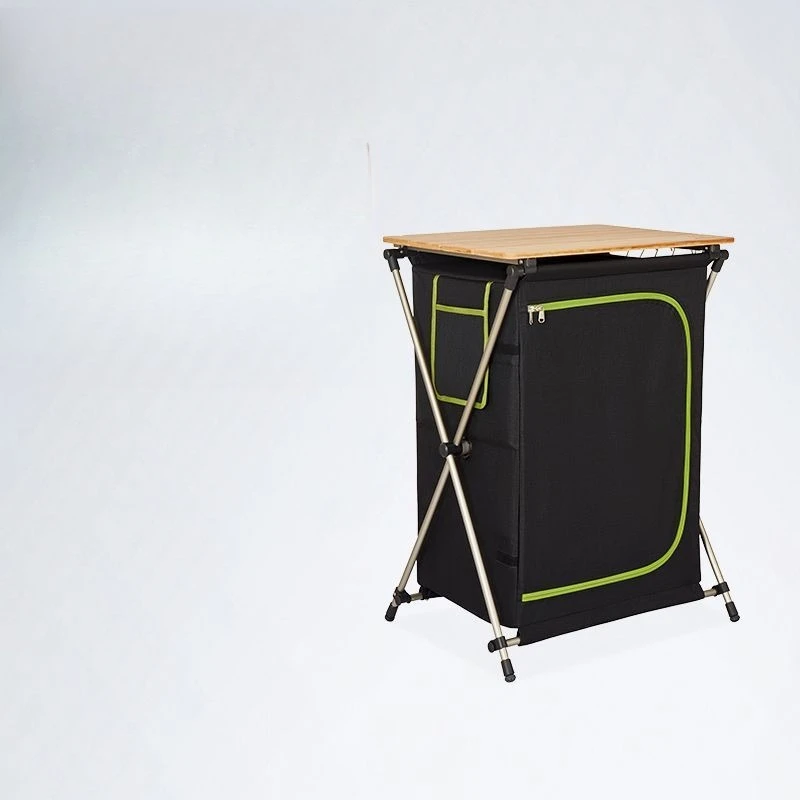 

Series Outdoor Folding Table Multifunctional Locker Natural Bamboo Wood