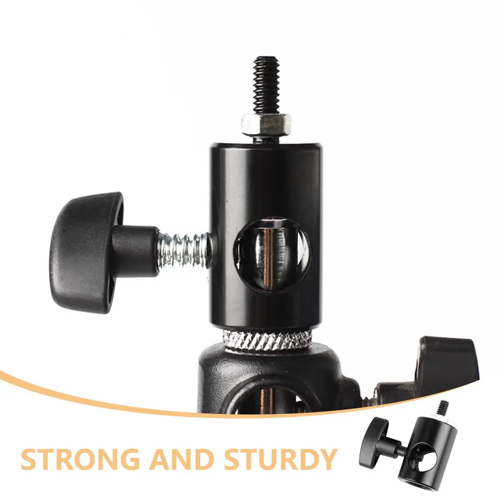 

1/4 Screw Black Universal Adapter for Tripod Flashlight Camera Stand Horizontal Vertical Mounting Light Stand Part Photography
