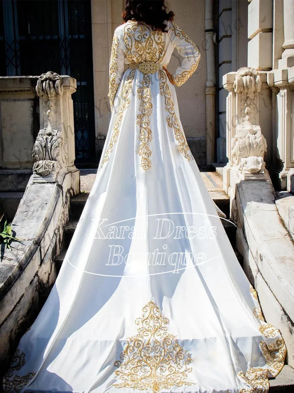 

Вечернее платье в Саудовской Аравии, золотая аппликация, индивидуальный пояс с v-образным вырезом и бисером, трапециевидное платье в Дубае, платье для выпускного вечера, вечерние платья