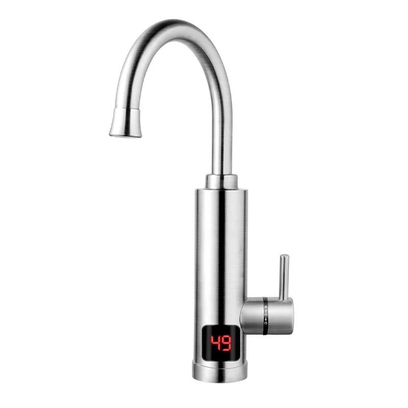Electric Modern Hotel Use Stainless Steel Fully Automatic Hot/Cold Dual-Purpose Instant Heating Rotatable 1 Kitchen Faucet