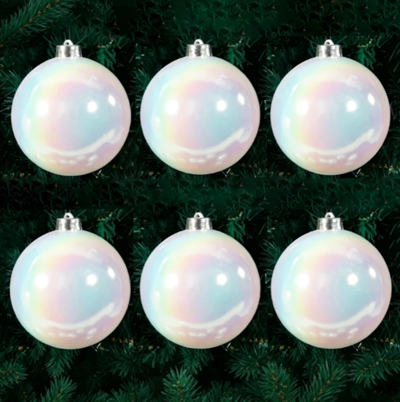 Eco-Friendly Plastic 8/10/12/15/20cm Christmas Ball Ornament Xmas Tree Decoration Hanging Pendant Transparent Ball Bubble Decor