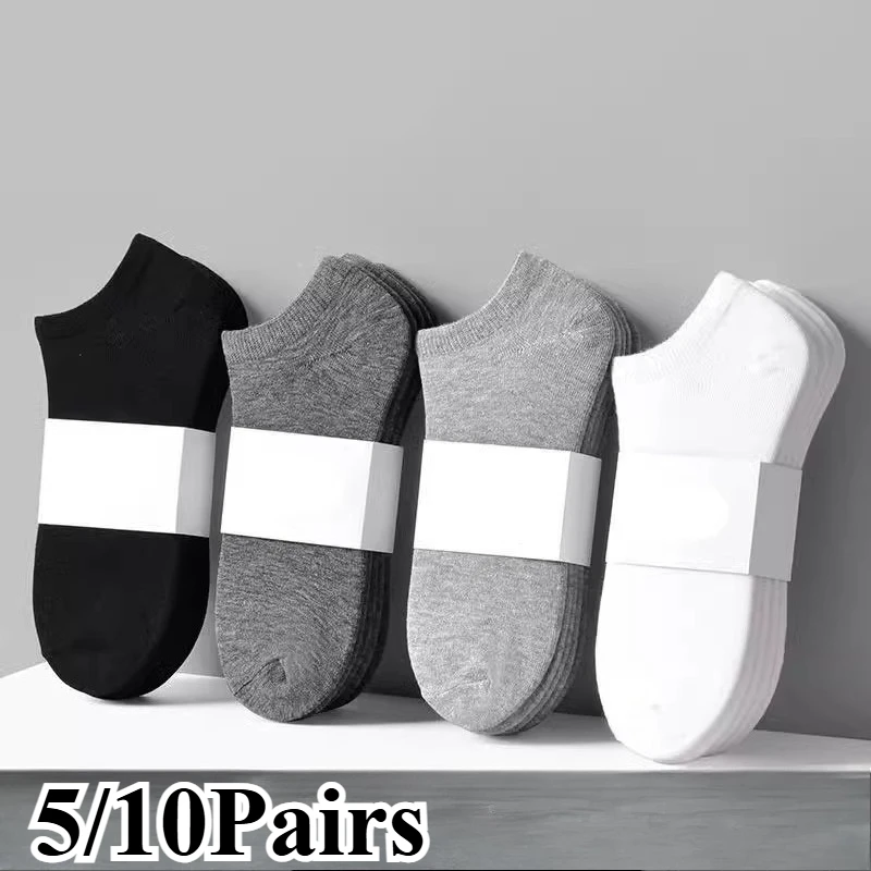 

5/10-Pack Unisex Comfort-Fit Ankle Socks For All, Breathable & Lightweight - Ideal For Travel Daily Wear Disposable travel socks