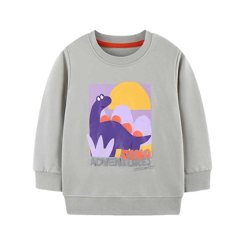 

Dinosaurs Baby Shirt 2-7T Animals Printed Cotton Boys Sweatshirts Children's Sport Shirts Long Sleeve Kids Autumn Spring Clothes